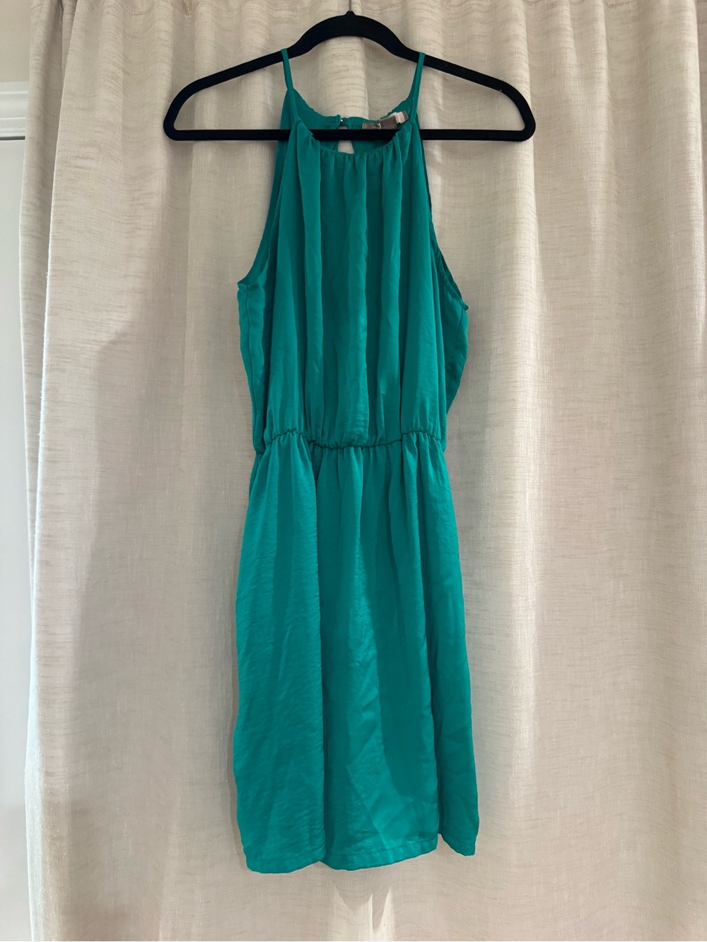 Teal Halter Summer Dress - Women's Casual Sundress